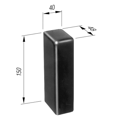 Tampon pour rampe GTO LoxLaxHa 125x40x45mm _0