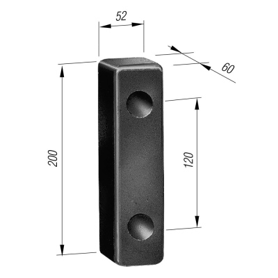 Rammpuffer GTO LxBxH 200x52x60mm_0