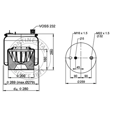 Soufflet à air complet avec piston, CONTI_1