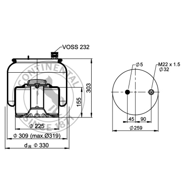 Soufflet à air complet avec piston, CONTI_1