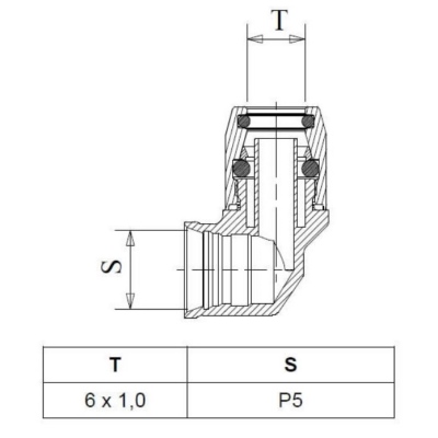 Steckverbinder 90° für Rohr 6x1mm / P5 RAUFOSS_1