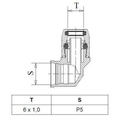 Raccord 90° pour tube 6x1mm / P5  RAUFOSS_1