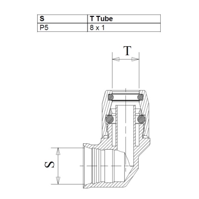 Coude 90° pour tube 8x1mm P5  RAUFOSS_1