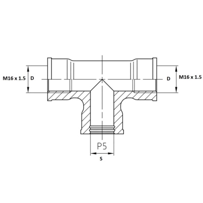 Raccord- T 2x M16x1.5mm / P5 RAUFOSS_1