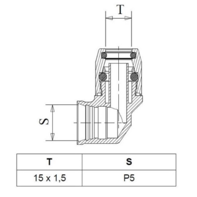 Steckverbinder  90° für Rohr 15x1,5mm / P5 RAUFOSS_1