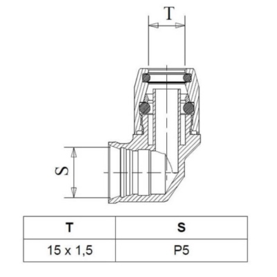 Raccord 90° pour tube 15x1.5mm / P5  RAUFOSS_1