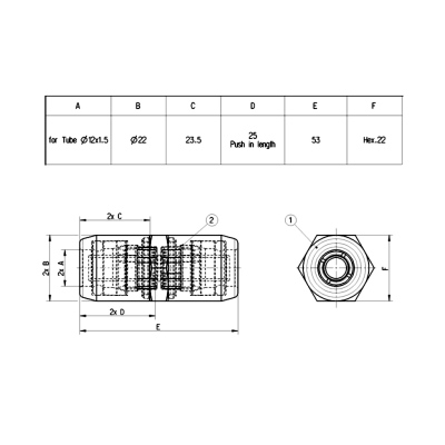 Raccordo per tubo Ø12mm RAUFOSS_1