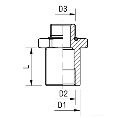 Passe-cloison M22X1,5 - M16X1,5 - M16X1,5 Raufoss_2