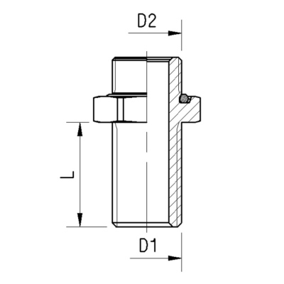 Gerader Schottstutzen M16X1,5 - M16X1,5 Raufoss_2