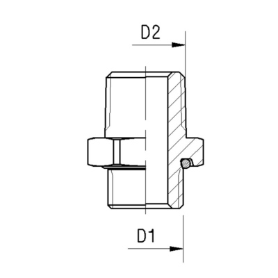 Pezzo di collegamento M16X1,5-3/8" 18NPTF Raufoss_2