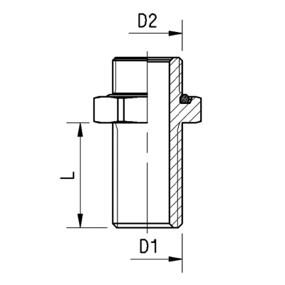 Passe-cloison M22X1,5 - M16X1,5 Raufoss_2