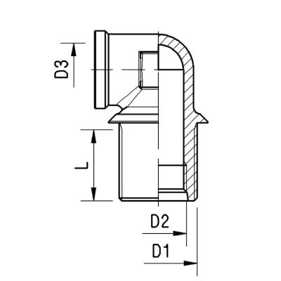 Connettore ad angolo 90° Raufoss_2