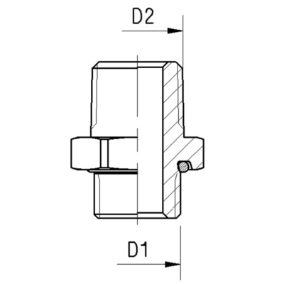 Übergangsstück M16X1,5 - M22X1,5 Raufoss_2