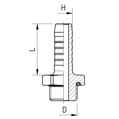 Schlauchstutzen mit O-Ring M16X1,5 - Ø 10 Raufoss_3