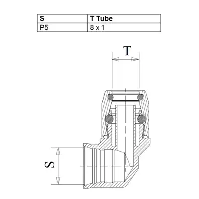 Steckverbinder 90° für Rohr 8x1mm / P5 RAUFOSS_1