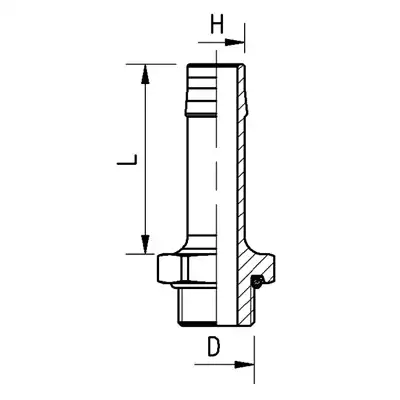 Raccordo per tubo M16X1,5 - Ø 11 Raufoss_2