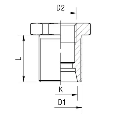Passe-cloison M22X1,5 Konus 24° Raufoss_2
