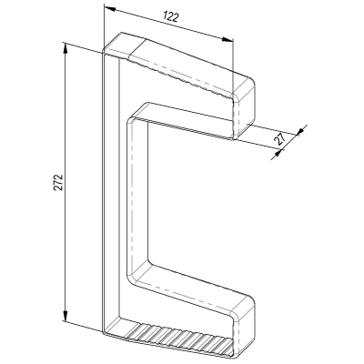 Abschlusskappe Unterfahrschutz Alu 2420mm_1