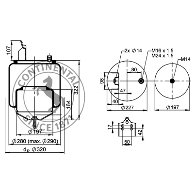 Soufflet à air complet avec piston, CONTI_1