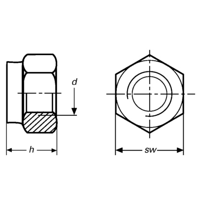 Sechskantmutter M16x1.5 Stahl verzinkt_1