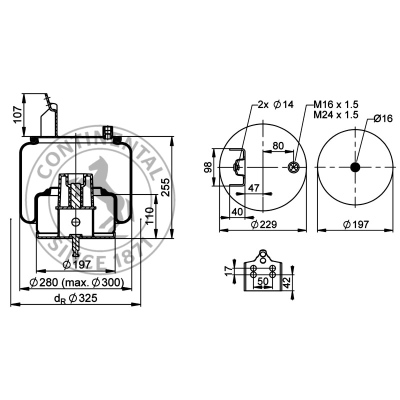 Soufflet à air complet avec piston, CONTI_1