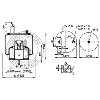 Soufflet à air complet avec piston, CONTI_1