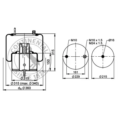 Soufflet à air complet avec piston, CONTI_1