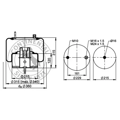 Soufflet à air complet avec piston, CONTI_1