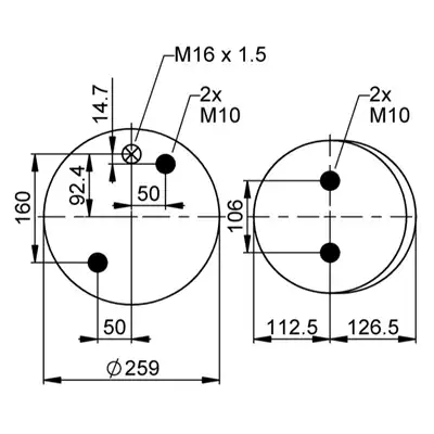 Soufflet à air complet avec piston en acier, CONTI_2
