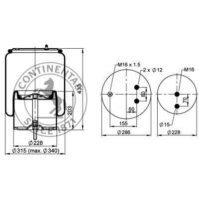 Soufflet à air complet avec piston, CONTI_1