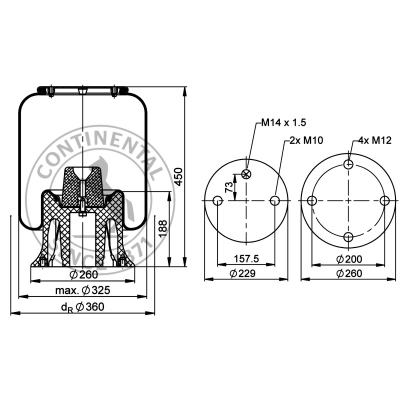 Soufflet à air complet avec piston, CONTI_1