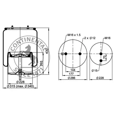Soufflet à air complet avec piston, CONTI_1