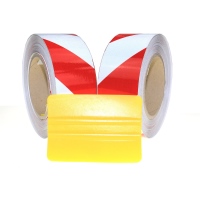 Selbstklebeband rot/weiss 50mm