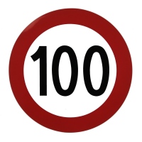 Rondelle zum Kleben 100km/h