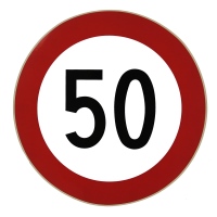 Segnale adesivo 50km/h