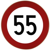 Segnale adesivo 55Km/h