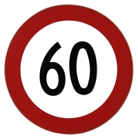 Segnale adesivo 60km/h