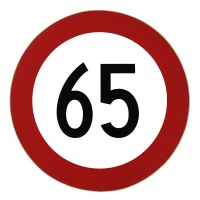 Segnale adesivo 65Km/h