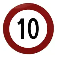 Rondelle autocollant 10Km/h