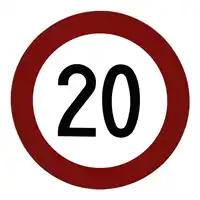 Rondelle autocollant 20Km/h