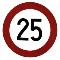Rondelle autocollant 25 Km/h