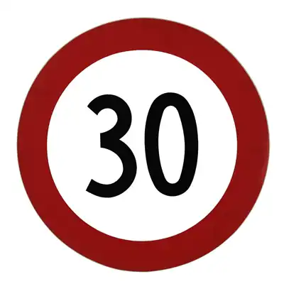 Rondelle autocollant 30 km/h_0