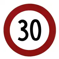 Rondelle autocollant 30 km/h