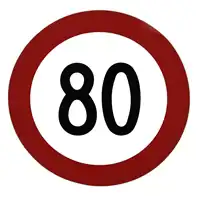 Rondelle autocollant 80Km/h
