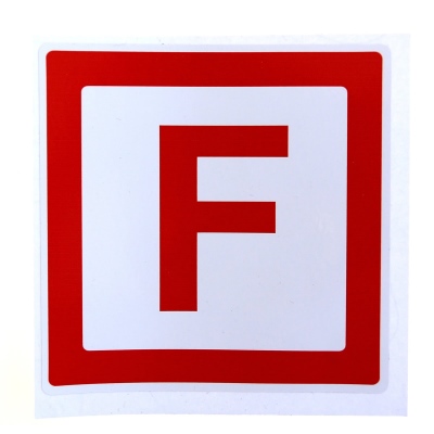 Autocollant "F" 100x100mm_0