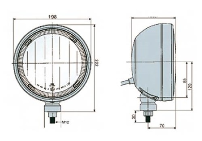 Faro lunga portata H3 con luce di posizione LED_1