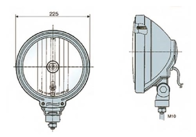 Faro lunga portata H3 con luce di posizione_1