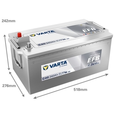 Batteria 12V 240Ah 1200A, ProMotive EFB VARTA_0
