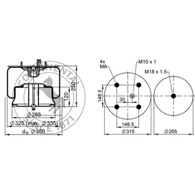 Soufflet à air complet avec piston en acier, CONTI_1