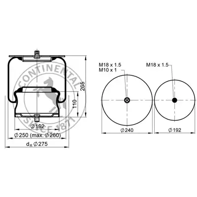 Soufflet à air complet avec piston en acier, CONTI_0